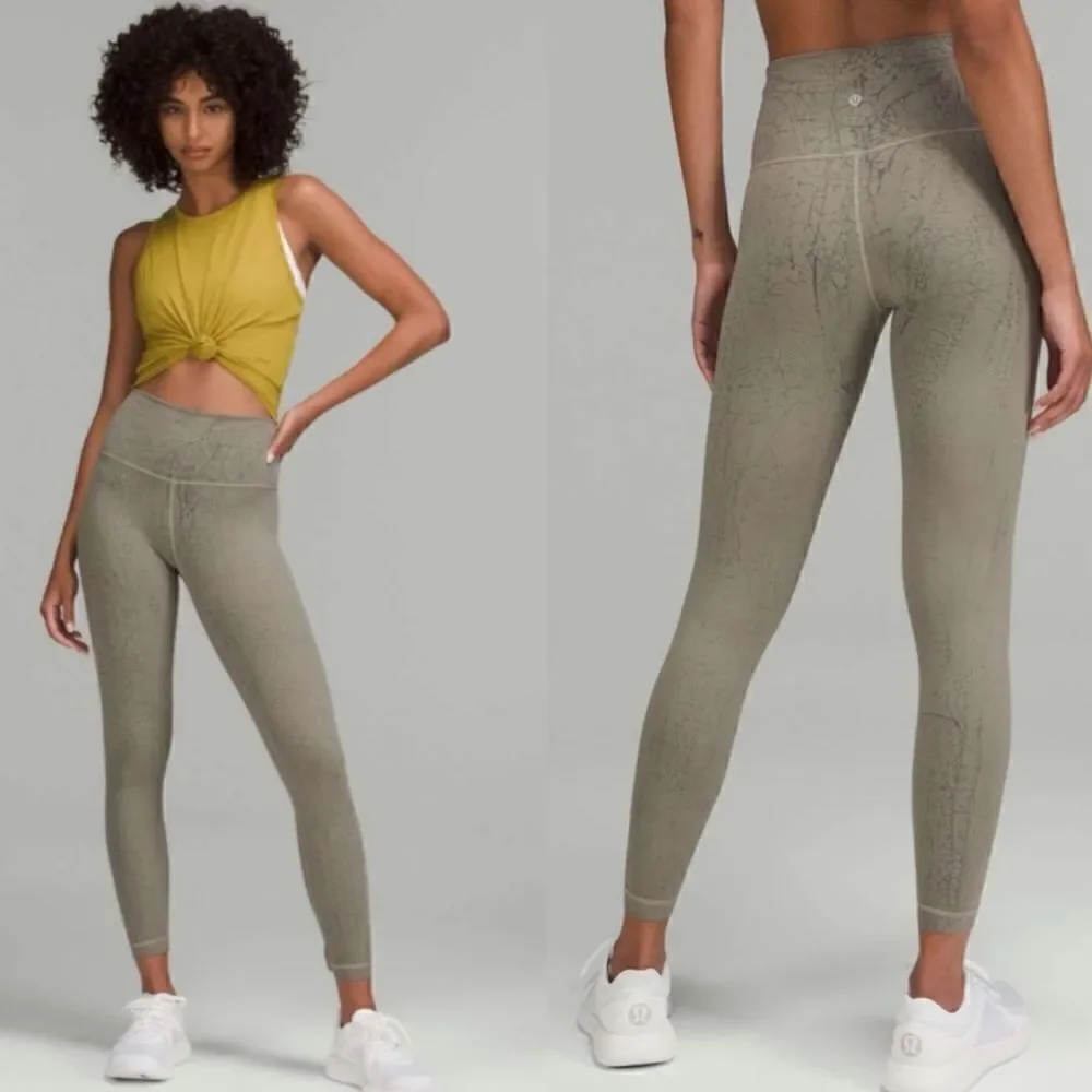 Lululemon Wunder Train High Rise Tight Legging Thread Dye Rover Green